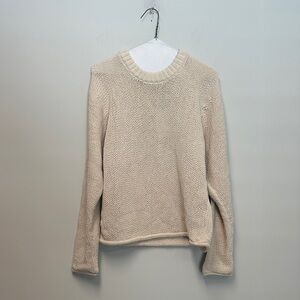 Theory Cream Crew Neck Sweater